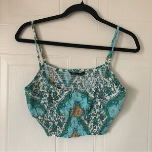 SHEIN Smocked cropped Blouse